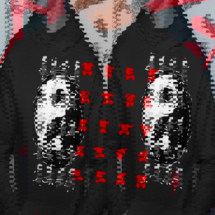 面白い太極拳猫が陰陽のデザインを動かす パーカー 面白い贈り物