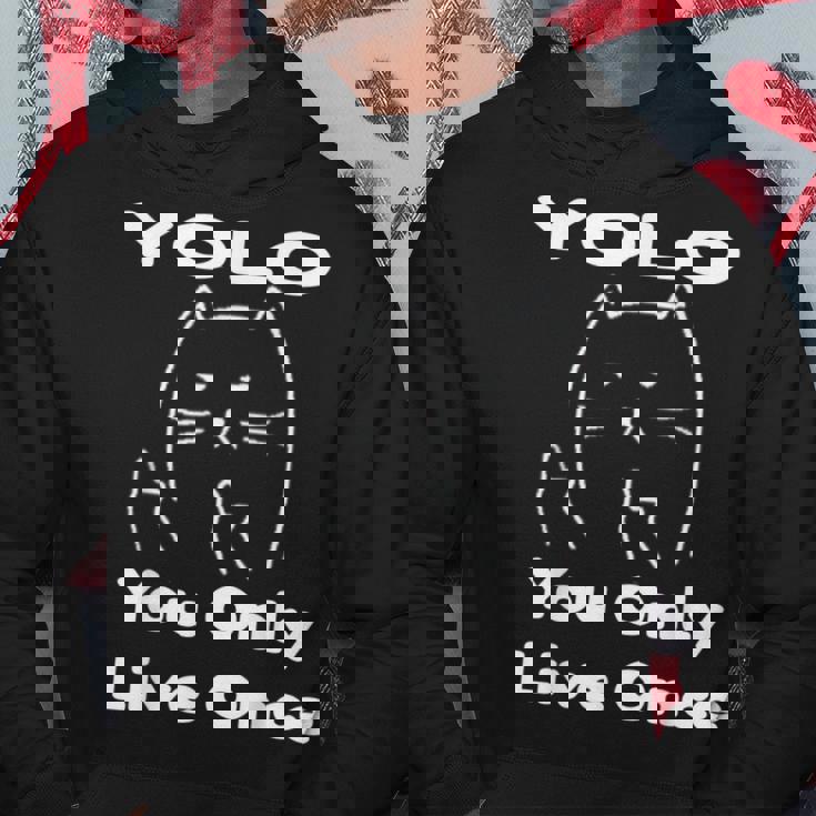 面白い猫 Tピースギフト Yolo 猫愛好家に パーカー 面白い贈り物