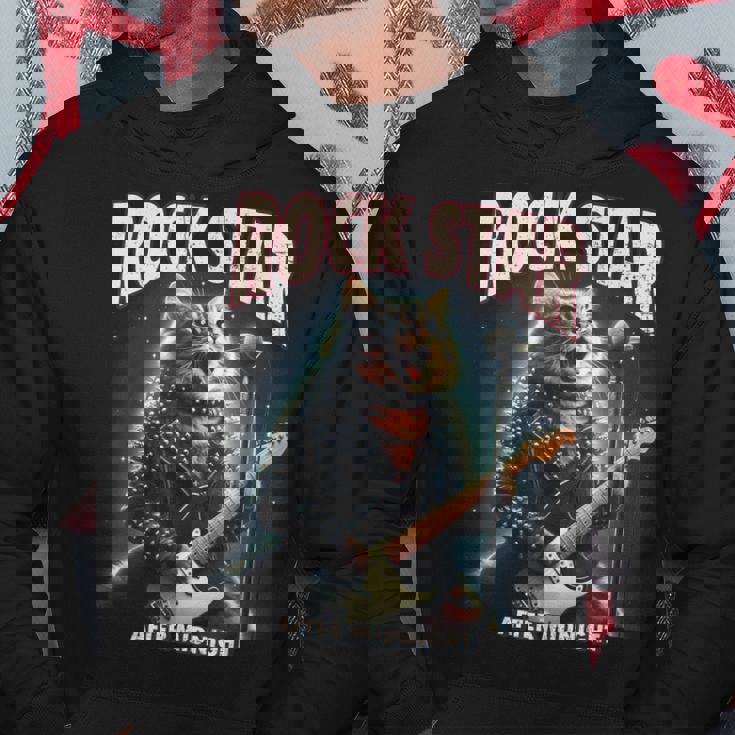 面白い猫 ギタリスト エレクトリックギター ロックスター 猫 パーカー 面白い贈り物