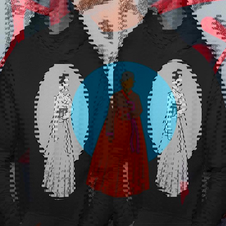 韓国伝統韓服を着た韓国の美少女 パーカー 面白い贈り物