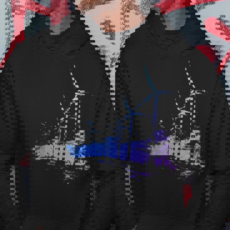 風力発電所 風車 タービン 再生可能エネルギー パーカー 面白い贈り物