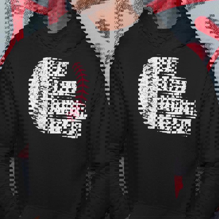 食べる、寝る、野球を繰り返す、野球選手、面白い、野球 パーカー 面白い贈り物