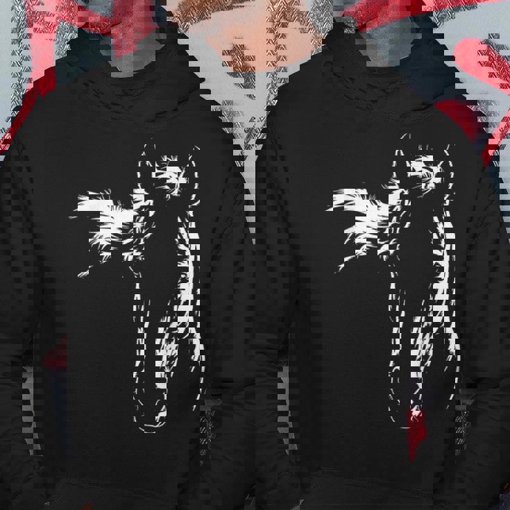 馬好きのためのエレガントな馬のシルエットのグラフィックアートデザイン。 パーカー 面白い贈り物