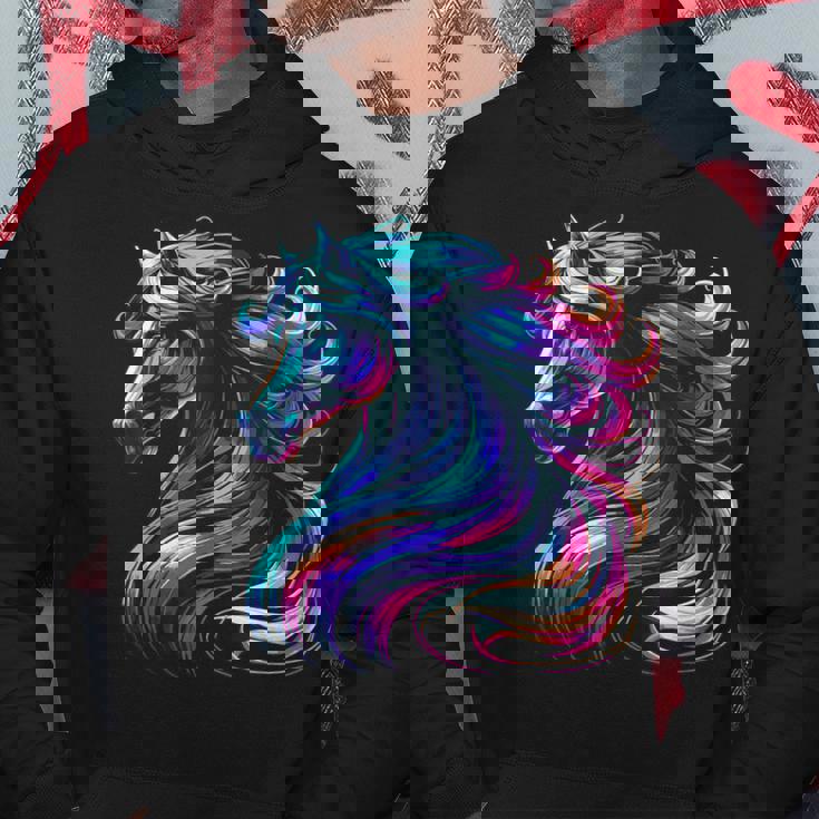 馬愛好家のための鮮やかな馬のファンタジー パーカー 面白い贈り物