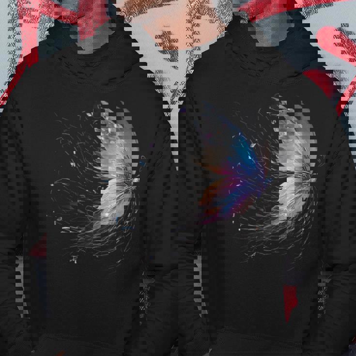 魔法の蝶 神秘的な蝶 銀河 星 パーカー 面白い贈り物