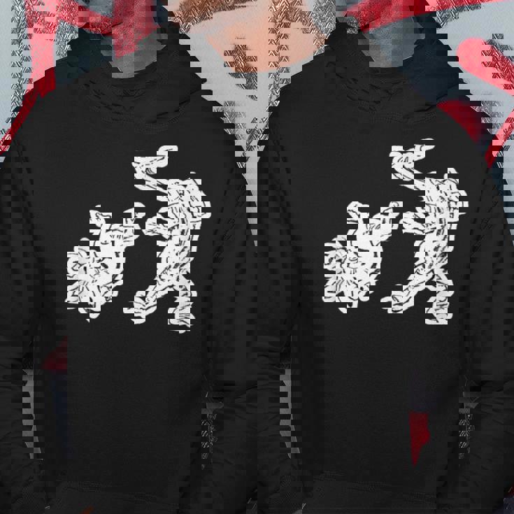 鳥獣戯画《蛙と兎・相撲》かえる うさぎ【日本・世界の名画】日本画 和柄 美術館アート パーカー 面白い贈り物