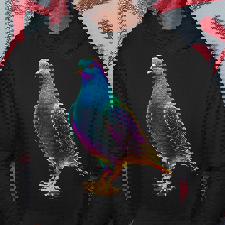 鳩 カラフル 動物 動物園 アートワーク 鳩 パーカー 面白い贈り物