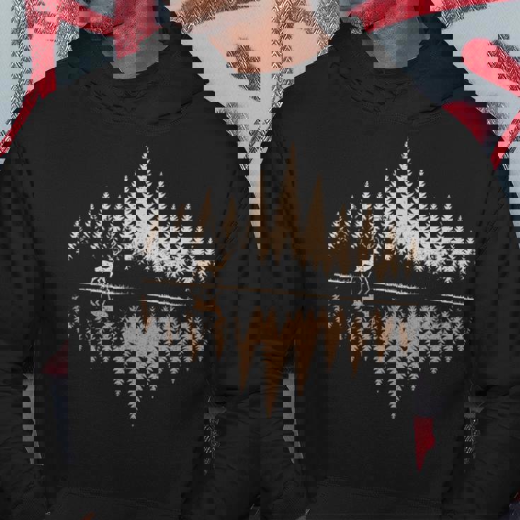 鹿、野生動物・アウトドア、森林・樹木の反射、鹿 パーカー 面白い贈り物