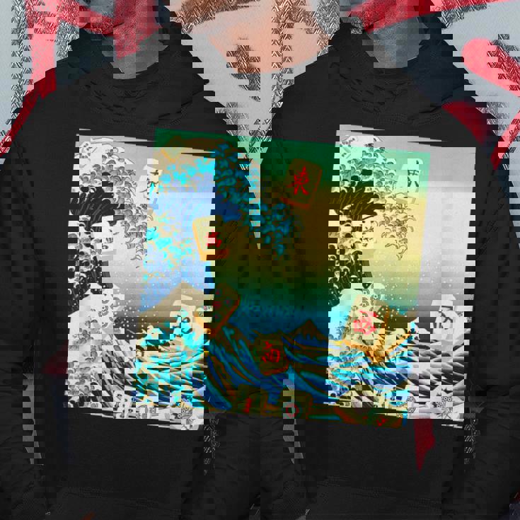 麻雀 おもしろ グッズ 服 筆文字 面白いtシャツ 文字入り 面白い 文字 ネタ メンズ 葛飾北斎 浮世絵 風 パーカー 面白い贈り物