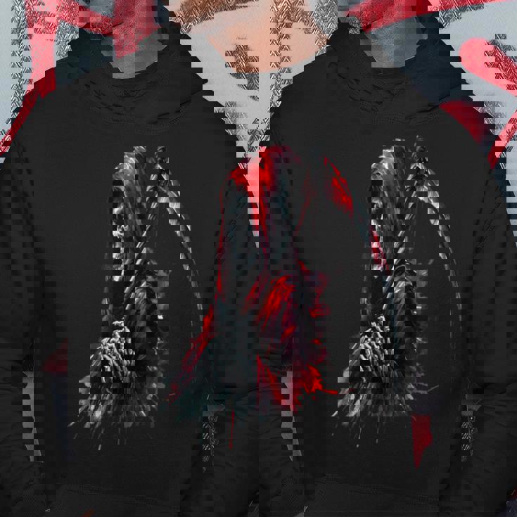 黒と赤のデザインの死神。 パーカー 面白い贈り物