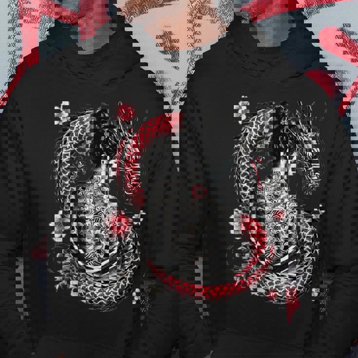 龍と刺青芸者 パーカー 面白い贈り物