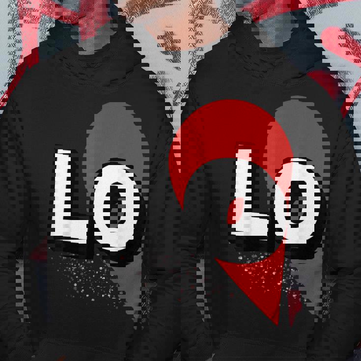 ２人で着るとハートが出来る Loveの文字になる 「Lo」カップル 恋人 パーカー 面白い贈り物
