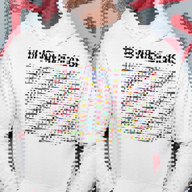 188 世界の国旗 世界の国旗 世界地図 パーカー 面白い贈り物