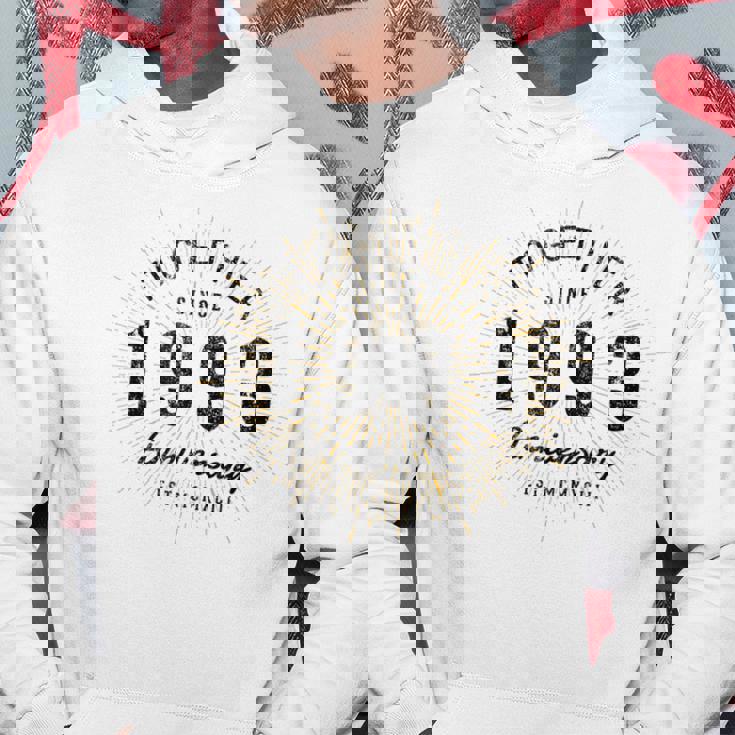 1993年から一緒にいるカップルの記念日のデザイン パーカー 面白い贈り物