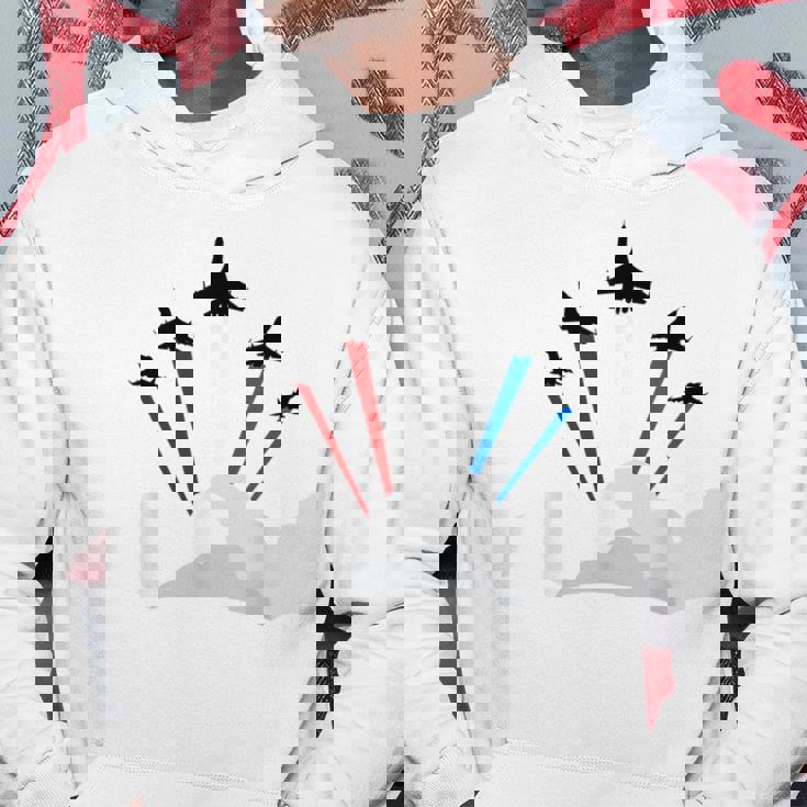 7月4日アメリカ独立記念日戦闘機ジェットクールグラフィック パーカー 面白い贈り物