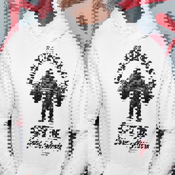 964シルバーバックゴリラ、ジムアパレル、ボディビルディング、類人猿。 パーカー 面白い贈り物