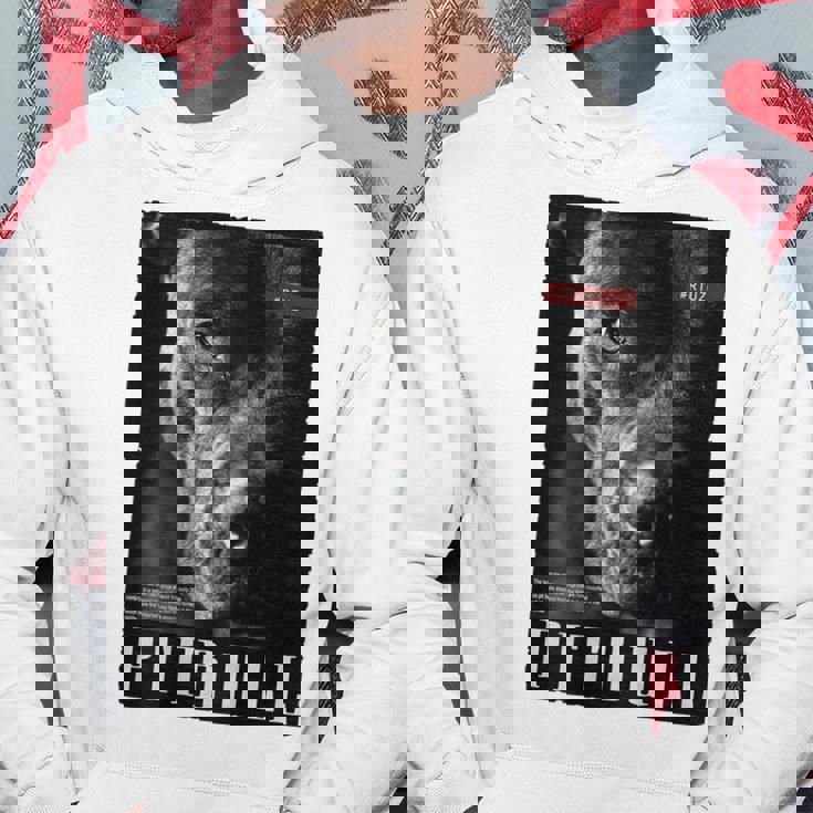 Backprint 野生の犬ピットブルテリアのポートレートブルドッグのバックプリントピットブル パーカー 面白い贈り物