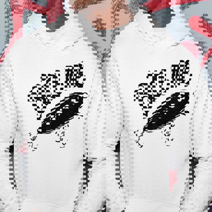 Bite Me 面白いフィッシャーマンフィッシングルアー パーカー 面白い贈り物