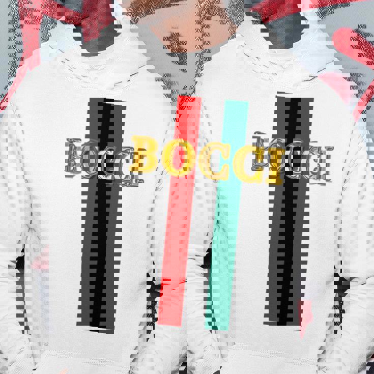 Bocci ぼっち《フェイクゴールド ロゴ》緑 赤 ライン【変なデザイン屋さん】陰キャ オタク ブランド パロディ 面白 長袖tシャツ パーカー 面白い贈り物