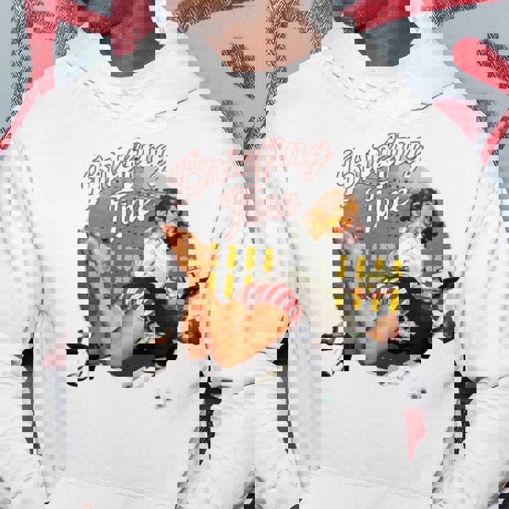 Briefing Time クラシックなボンバーノーズアートスタイル 長袖tシャツ パーカー 面白い贈り物