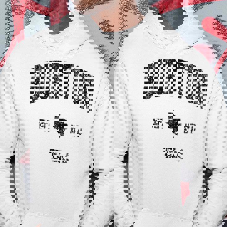 Burton Texas Tx ビンテージ アスレチック ブラックスポーツデザイン パーカー 面白い贈り物