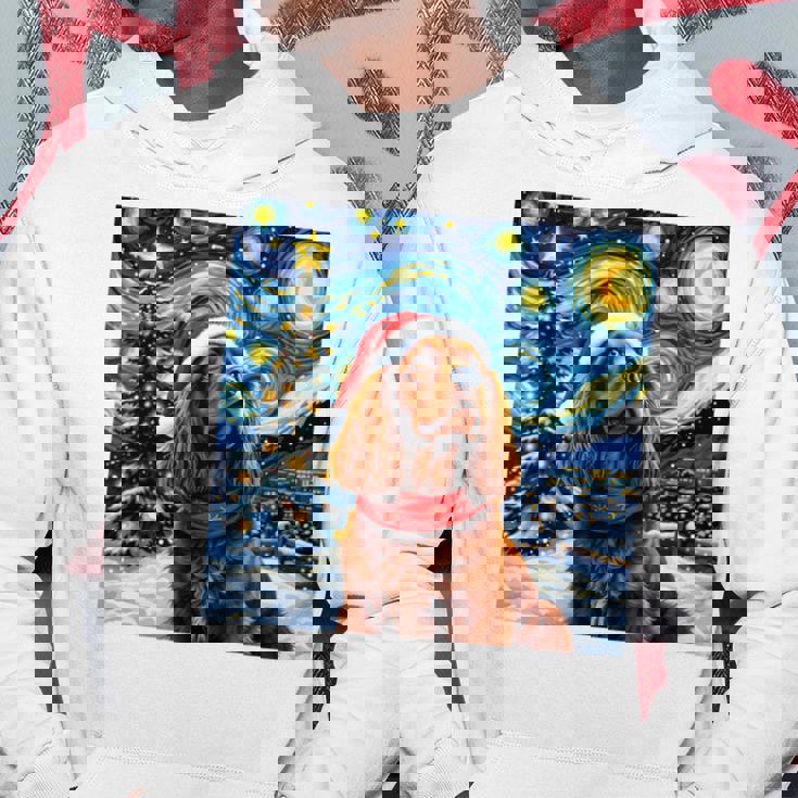 Cockerpanieltarry Night Christmasan Gogh Doganta Hat 長袖tシャツ パーカー 面白い贈り物