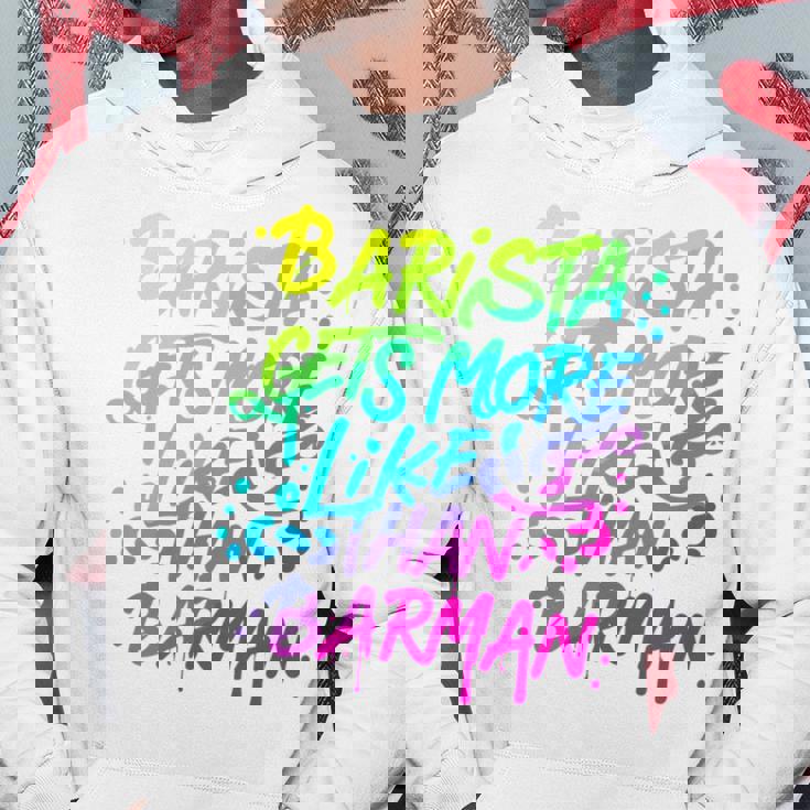Cool Barista Gets More Likes Than Barman、バリスタ、バーマンより 長袖tシャツ パーカー 面白い贈り物