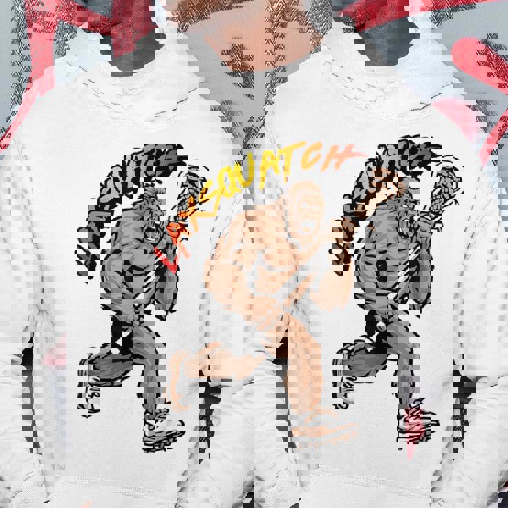 D-Pole Longtick Bigfoot Lacrosse Player Laxsquatch パーカー 面白い贈り物