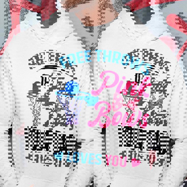 Dad Loves You Free Throw Or Pink Bows 性別発表 パーカー 面白い贈り物