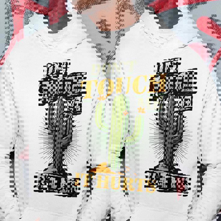 Don't Touch Me It Hurts – サボテンの反社会的ユーモア パーカー 面白い贈り物