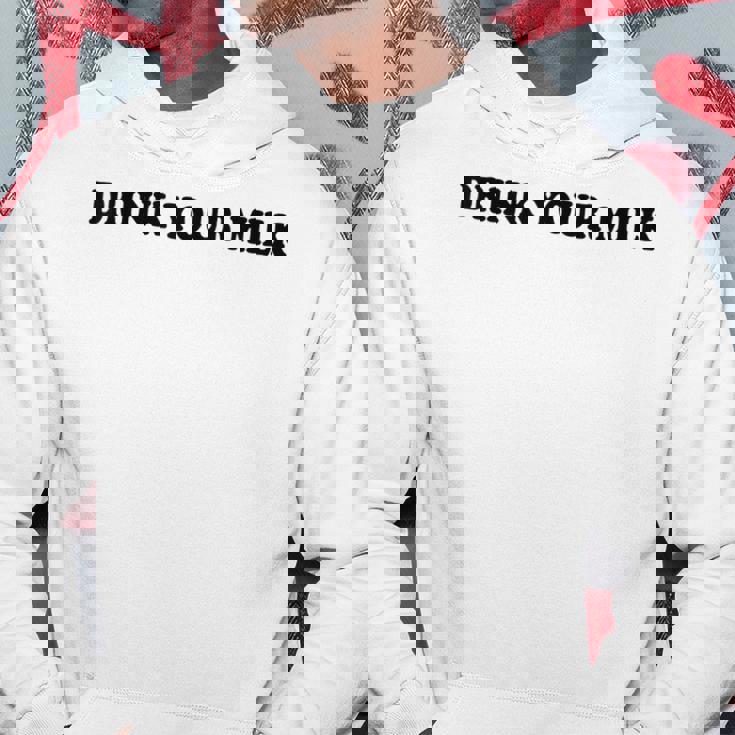 Drink Your Milk MilkDad Drink Your Milk パーカー 面白い贈り物