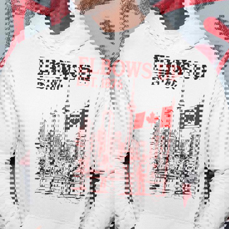 Elbows Up Canada Est 1867 カナダ国旗 カナダ地図 カナダ パーカー 面白い贈り物