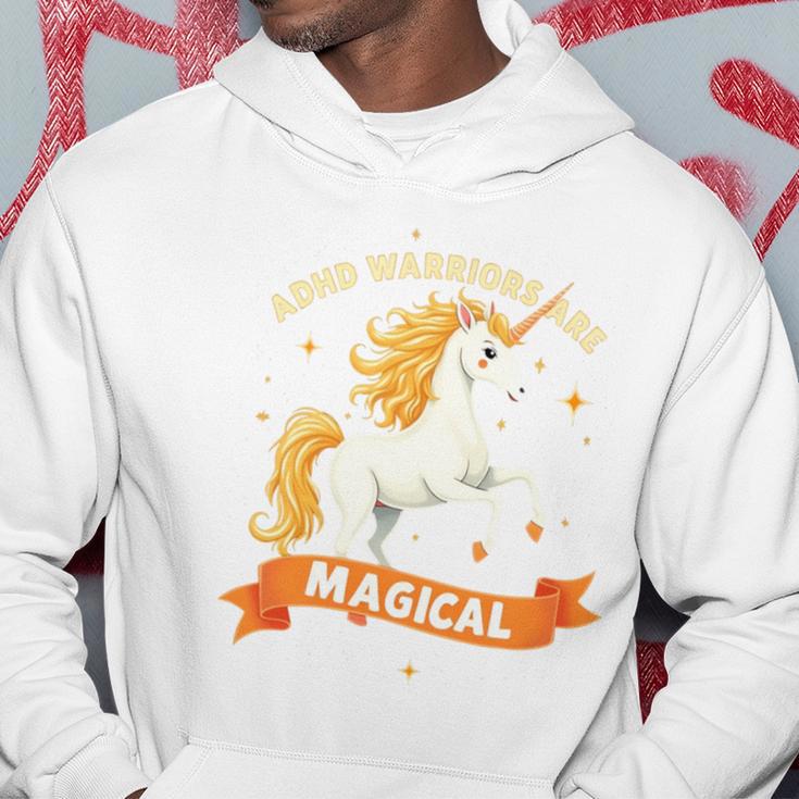 Empowered Adhd Warrior Unicorn Neurodiversity Pride 長袖tシャツ パーカー 面白い贈り物