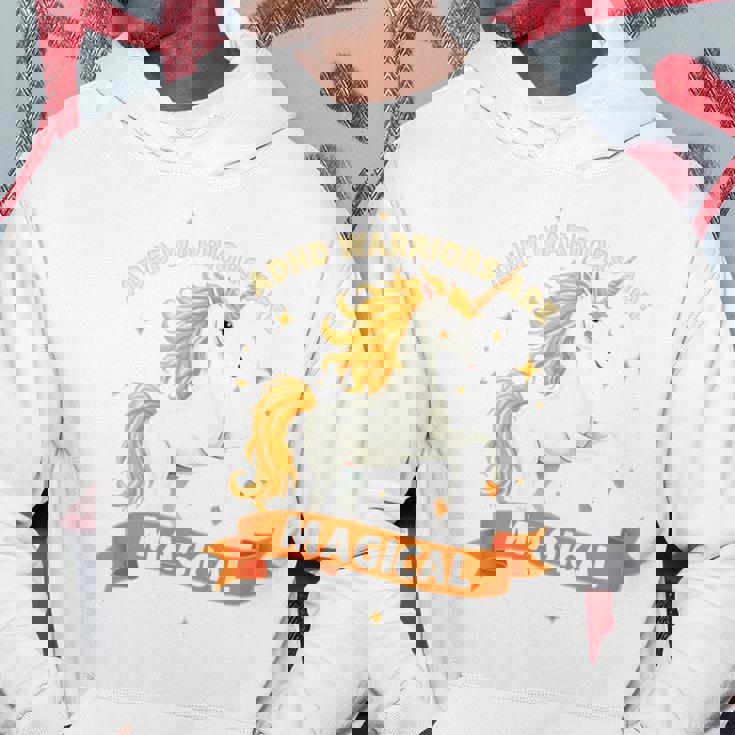 Empowered Adhd Warrior Unicorn Neurodiversity Pride 長袖tシャツ パーカー 面白い贈り物