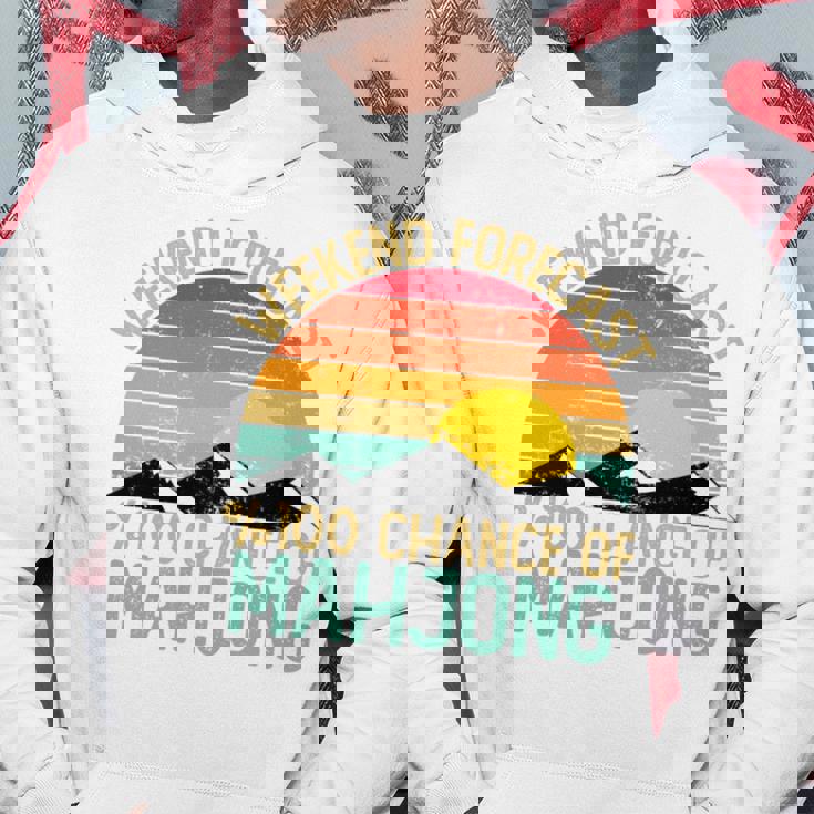 Weekend Forecast 麻雀シャツ 面白い レトロ 麻雀 長袖tシャツ パーカー 面白い贈り物