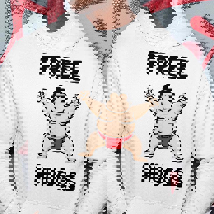 Free Hugs おもしろ相撲力士 相撲ハグ カワイイ相撲ハグ パーカー 面白い贈り物