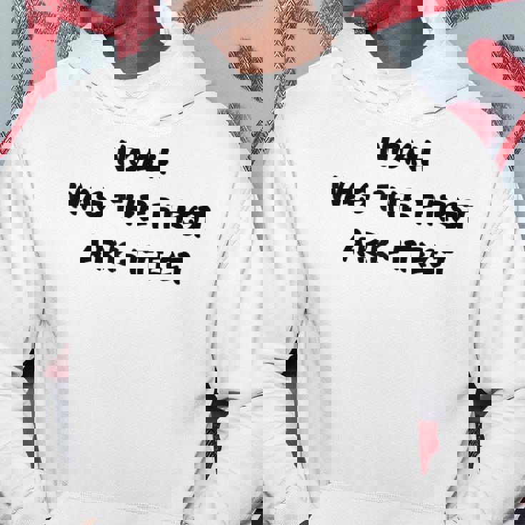 Clean Bible Character Humor – Noah The Ark-Itect Joke パーカー 面白い贈り物