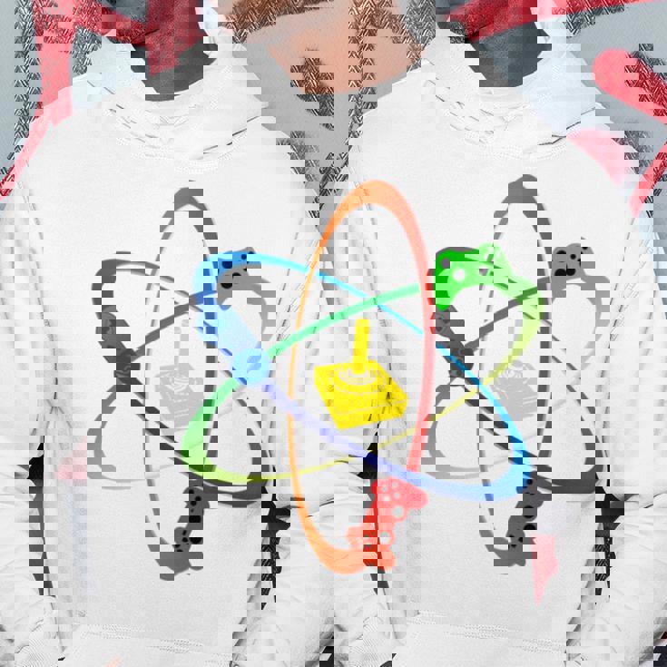 Gamer Atom コンソールプレーヤー ゲームコンピュータープログラマー 長袖tシャツ パーカー 面白い贈り物