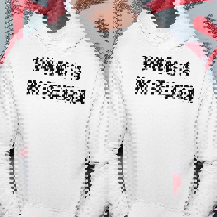 Gaming Is My Religion 面白いオタクゲームステートメント パーカー 面白い贈り物