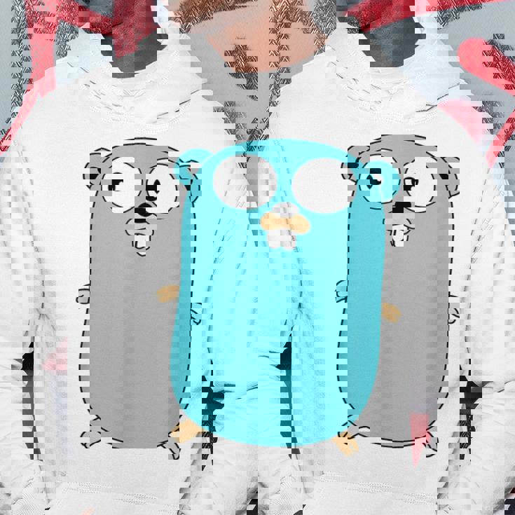 Go Golang プログラミング言語ロゴ マスコットゴファー パーカー 面白い贈り物