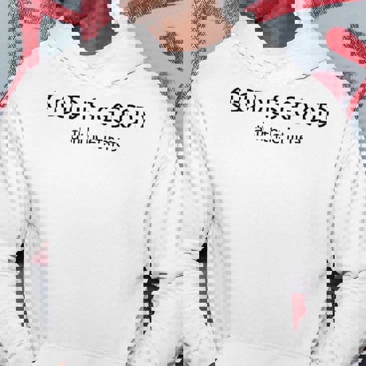 God Is Good All The Time ミニマルなクリスチャン パーカー 面白い贈り物