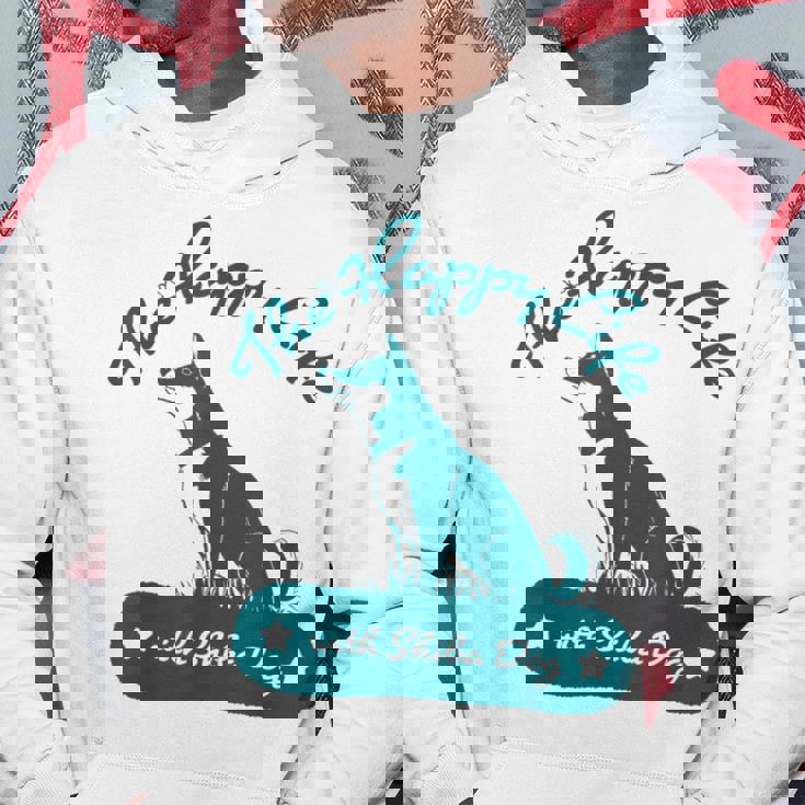 The Happy Life Withhiba Dog かわいい柴犬 黒柴 赤柴 パーカー 面白い贈り物