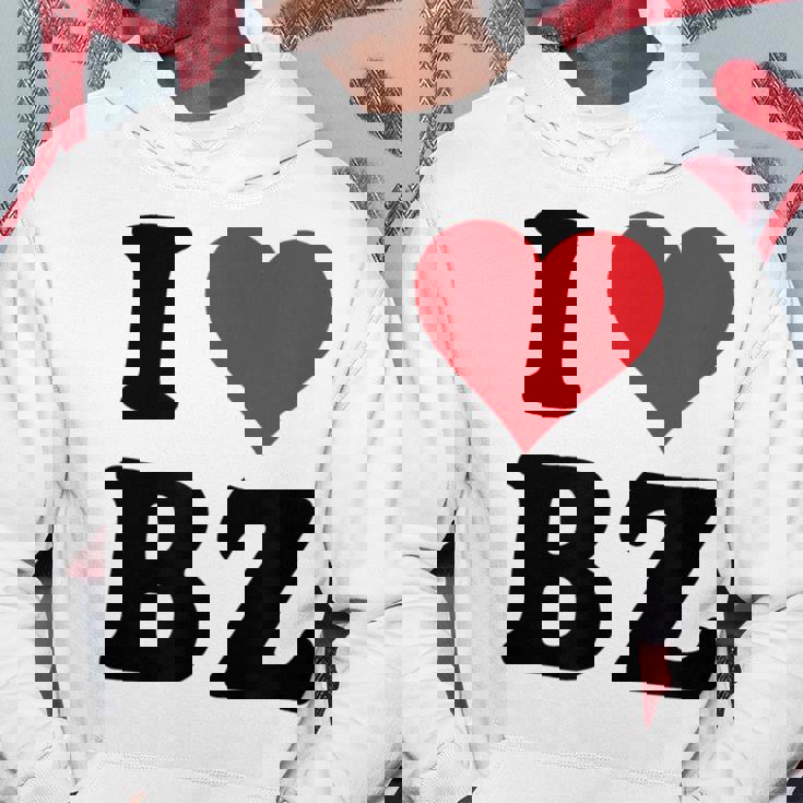 I Heart Bz イニシャル I Love BZ 姓 B Z パーカー 面白い贈り物