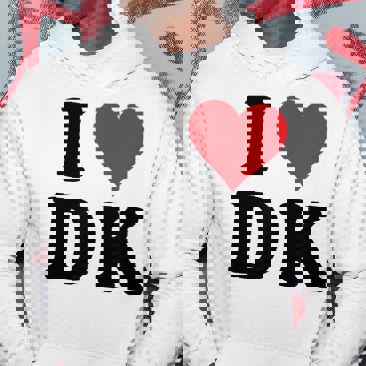 I Heart Dk Initials I Love DK First And Last Name D K パーカー 面白い贈り物