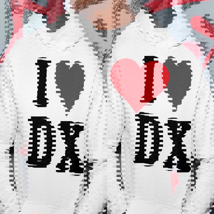 I Heart Dx Initials I Love DX First And Last Name D X パーカー 面白い贈り物