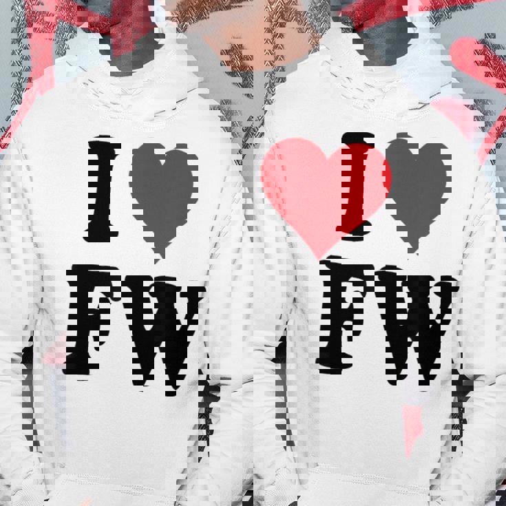 I Heart Fw Initials I Love FW First And Last Name F W パーカー 面白い贈り物