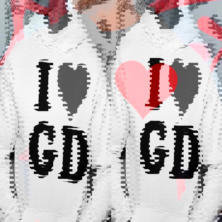 I Heart Gd Initials I Love GD First And Last Name G D パーカー 面白い贈り物