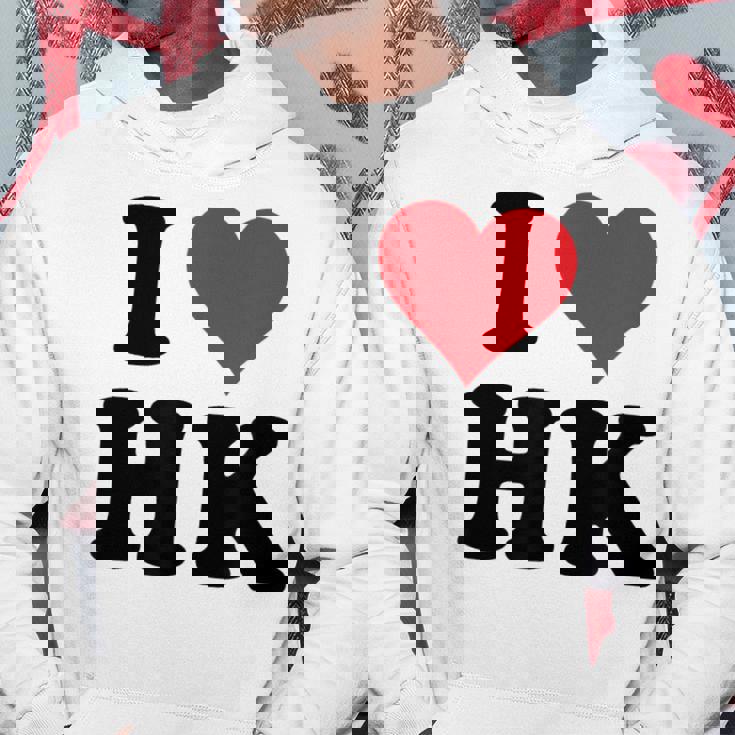 I Heart Hk Initials I Love HK First And Last Name H K パーカー 面白い贈り物