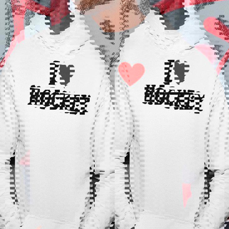I Heart Hockey パーカー 面白い贈り物
