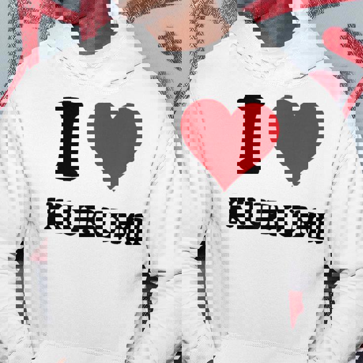 I Heart Kurumi ファーストネーム I Love パーソナライズ パーカー 面白い贈り物